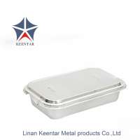 Disposable Airline Aluminum Foil Food Container With Lid