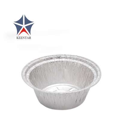 Round takeaway aluminum foil container with lid