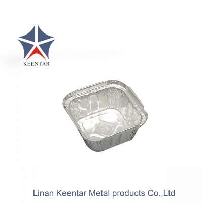 Custom Square Disposable Small Aluminum Foil Cup For Food,Disposable Aluminum Tray