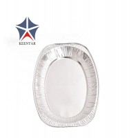 Shallow Disposable Oval Aluminum Foil Pan For Food Packaging