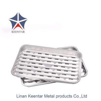 BBQ grill aluminum foil tray