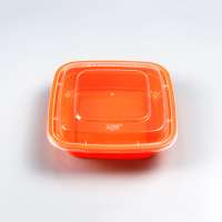 650ml Square American Style High Quality Plastic Food Container For Noodles and Rice